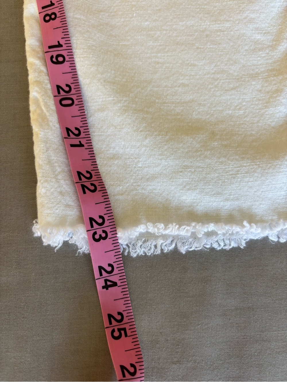 Frank & Eileen Kinsale Hualalai White Cotton Flax Blend Pants Raw Hem Resort 6 - Picture 8 of 8